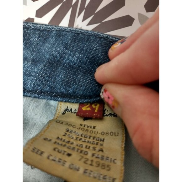 7 for all Mankind A Pocket low rise bootcut medium dark wash jeans, wome… - Picture 7 of 13